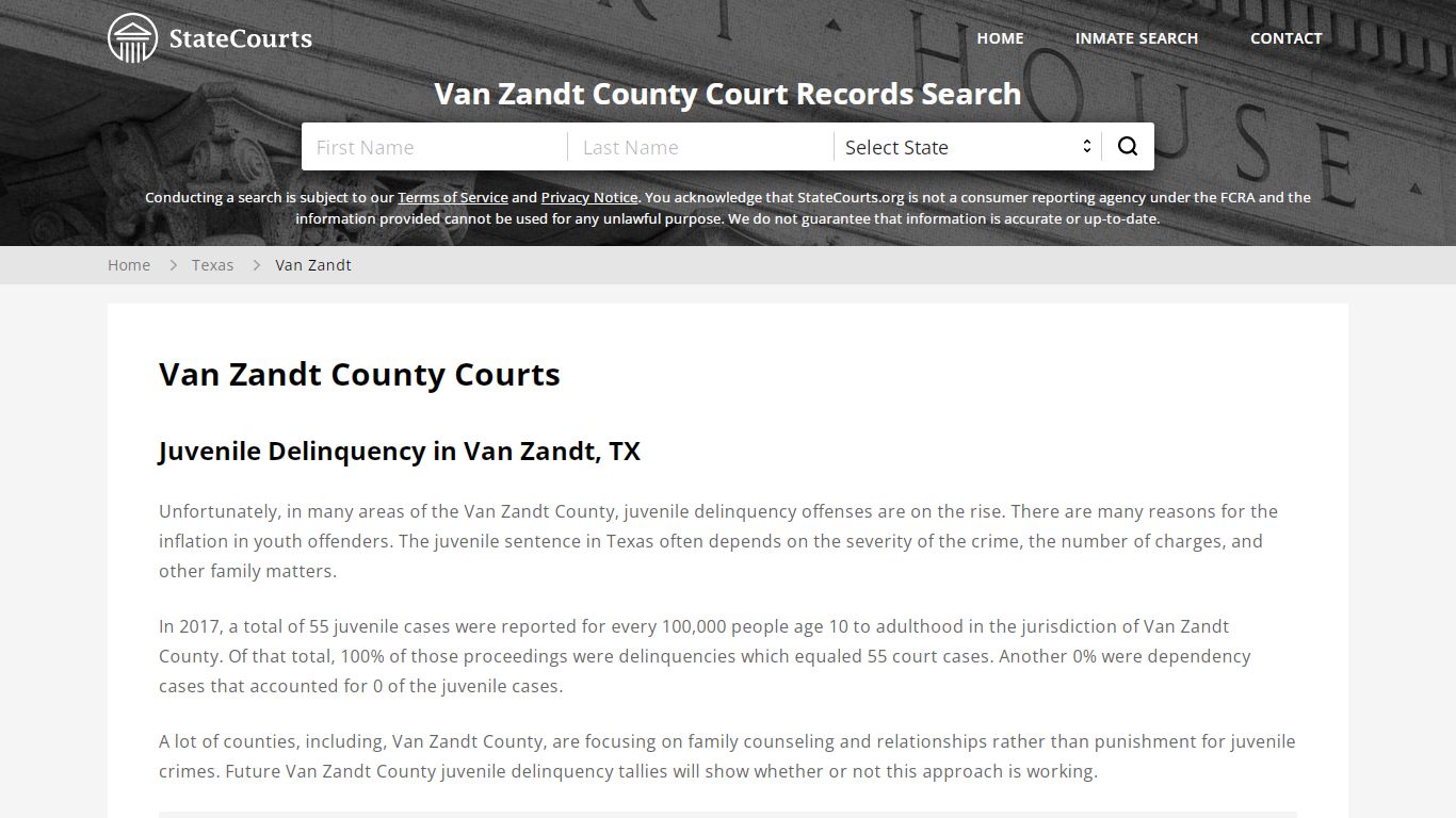 Van Zandt County, TX Courts - Records & Cases - StateCourts